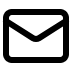 A simple black and white envelope icon, typically used to represent email or messaging.